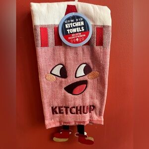 Set of Two Ketchup and Mustard kitchen towels! NWT